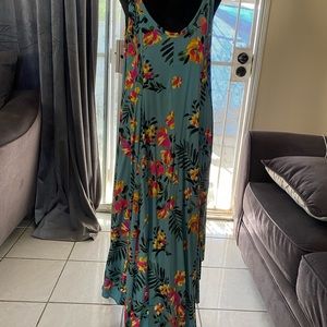 Tropical high/ low Dress
